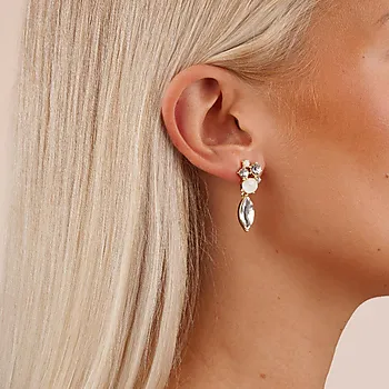 Bilde nummer 2 av Noctelle øredobber i forgylt messing med zirkonia